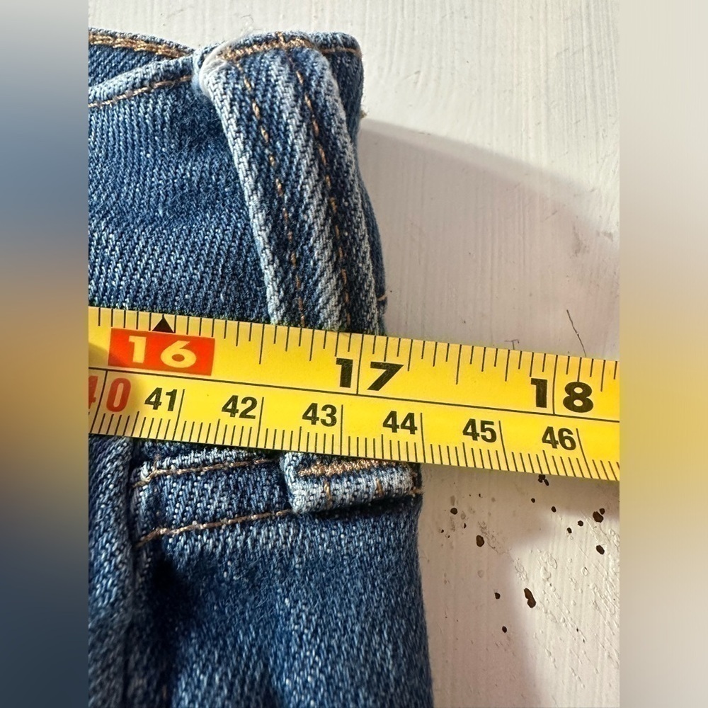 Madewell Jeans Womens 28 Patchwork Slim BoyJean Straight Leg Distressed Dark - Picture 8 of 10